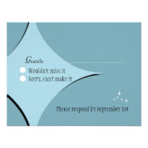 Amsterdam Response Card:  Powder Blue Personalized Announcements