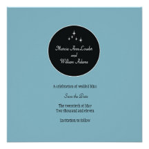 Amsterdam Save the Date: Powder Blue Personalized Announcements