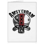 Amsterdam Skull 2 Chrome Wenskaarten