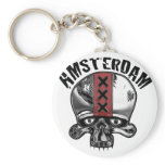 Amsterdam Skull 2 Chrome Sleutelhanger
