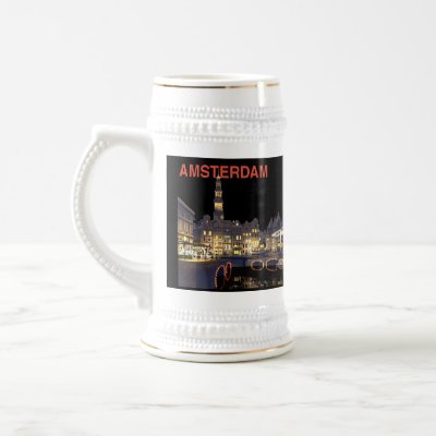 amsterdam skyline, skyline_nacht_7 AMSTERDAM , ... Coffee Mug by adeolagbadamosi