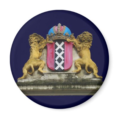 Amsterdam Souvenirs Coat of Arms Fridge Magnet by hollandshop