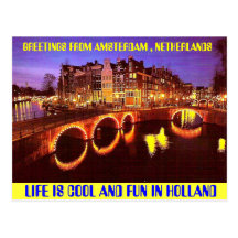 AMSTERDAM THE HOTTEST PLACE TO BE POST CARD
