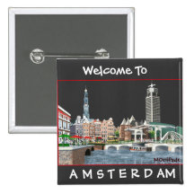 AMSTERDAM , THE NETHERLANDS PINBACK BUTTONS