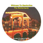 AMSTERDAM, THE NETHERLANDS ROUND STICKER
