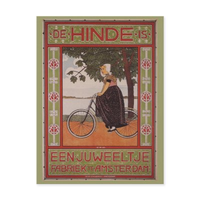 Amsterdam Vintage Bicycle Poster Art by MyOtherPlanet