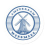 AMSTERDAM WINDMILL BLUE ROUND STICKERS