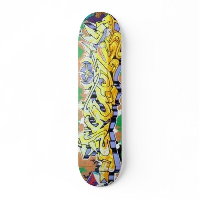 Amuck Abstract Graffiti Wall Skateboards by mannysThoughts