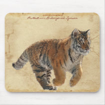Amur Tiger Cub Wildlife Protection Mousemat Mousepads