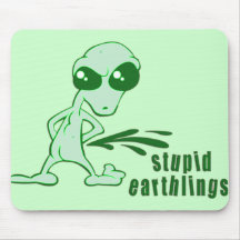 Amusing  Alien Antics Novelty Designs Mouse Pad