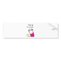 Amusing worm from comics bumper stickers