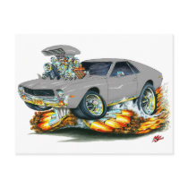 AMX Silver Car Postcard