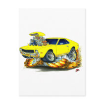 AMX Yellow Car Postcards