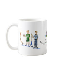 amy, sons, barney, amy's cake coffee mug