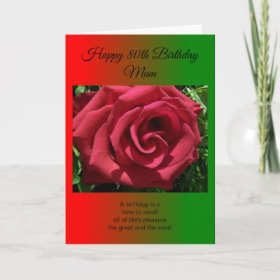 beautiful birthday card for your mother on her 80th bir