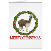 An Alpaca Merry Christmas Greeting Cards