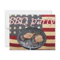 An American BBQ party Custom Invitation