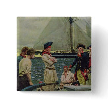 An American Privateer Taking a British Prize Pinback Button
