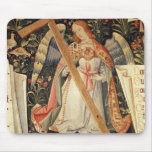An angel carrying the cross mouse pad