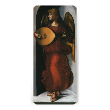 An Angel in Red with a Lute by Leonardo da Vinci Personalized Announcement