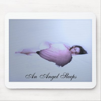 An Angel Sleeps Mousepad by NotionsbyNique