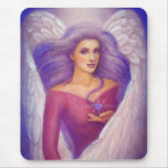 An Angel's Amethyst Crystal Heart Mousepads