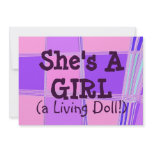 an announcement for baby  girl