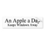 An apple a day bumper stickers