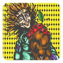 An Apple A Day Square Sticker