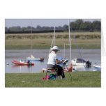 An artist at Bosham Harbour, West Sussex, England. Cards