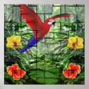 An Artsy Tropical Rainforest Scene posters