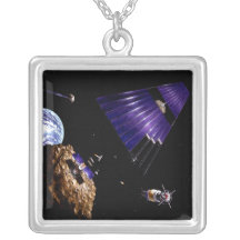 An asteroid mining mission necklaces