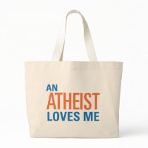 An Atheist Loves Me Tote Bags