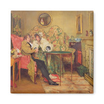 An Attentive Visitor Fridge Magnet