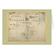 An Authentic 1690 Pirate Map Card