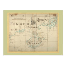 An Authentic 1690 Pirate Map Post Card