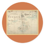 An Authentic 1690 Pirate Map Round Sticker