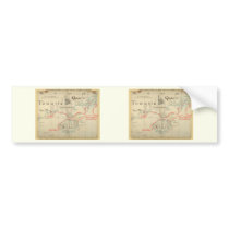 An Authentic 1690 Pirate Map (with embellishments) Bumper Stickers