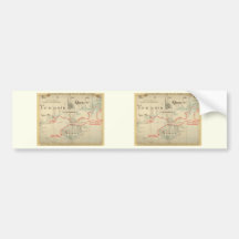 An Authentic 1690 Pirate Map (with embellishments) Bumper Stickers