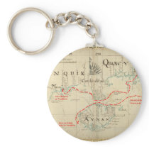 An Authentic 1690 Pirate Map (with embellishments) Keychain