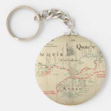 An Authentic 1690 Pirate Map (with embellishments) Keychain