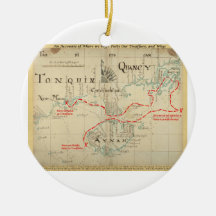 An Authentic 1690 Pirate Map (with embellishments) Ornament