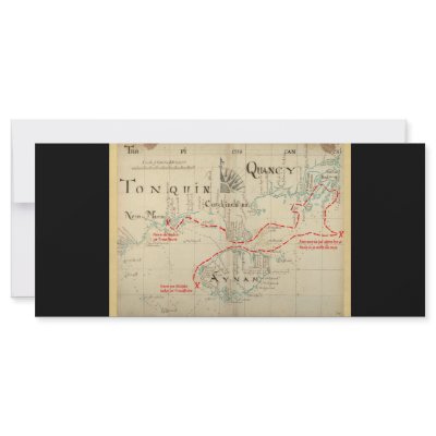 An Authentic 1690 Pirate Map (with embellishments) Full Color Rack Card by ZephyrusBooks