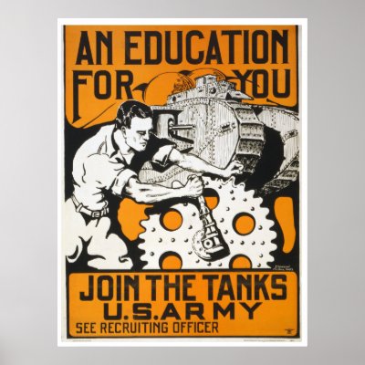 An Education For You ~ Join The Tanks Posters by RetroCommunications