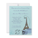 An Evening in Paris Blue Themed Party Invitation