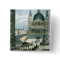 An exact representation of the grand funeral car pinback button