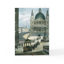 An exact representation of the grand funeral car greeting cards