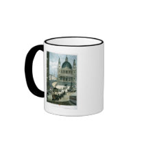 An exact representation of the grand funeral car coffee mug