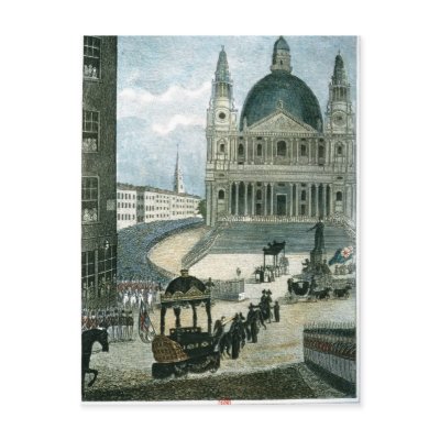 An exact representation of the grand funeral car post cards by bridgemanart
