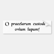 An excellent protector of sheep, the wolf! bumper sticker